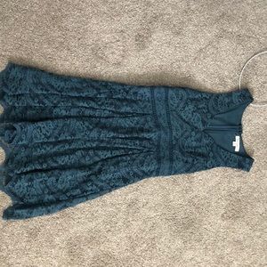 teal lace dress